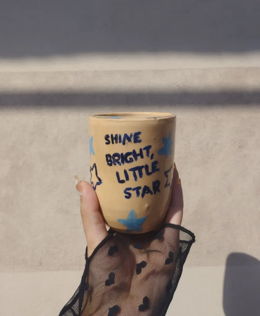 Blue Stars Ice Coffee Mug  