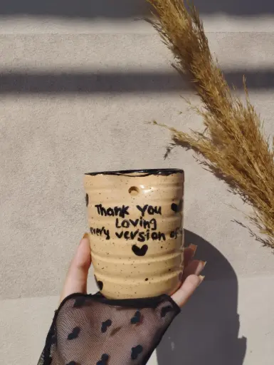 Black Heart Ice Coffee Mug